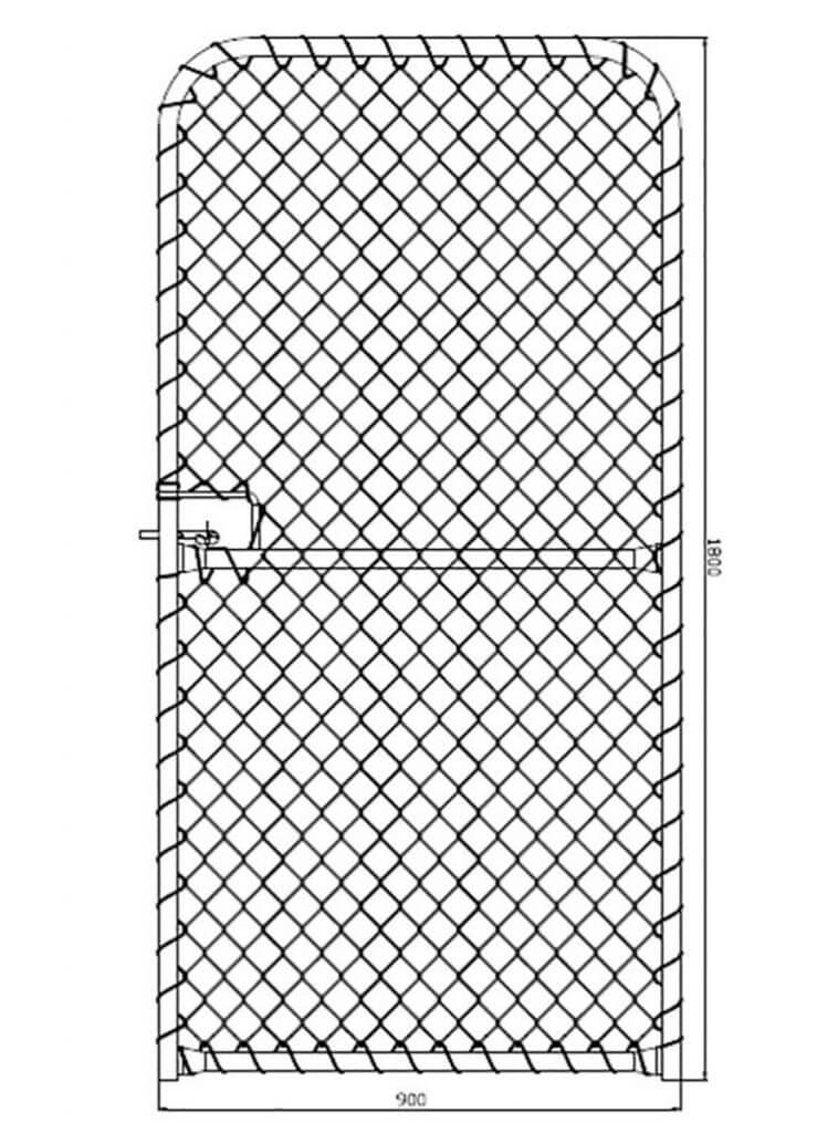 Chain Mesh Pedestrian Gate 1800mm x 900mm Discount Landscape Supplies