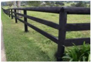 black wood farm fence