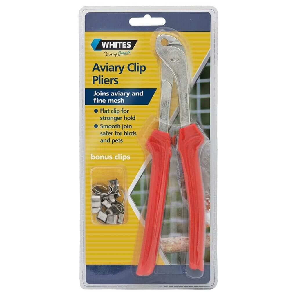 Aviary Clip Pliers for Flat J Clips Pliers + 20 Clips