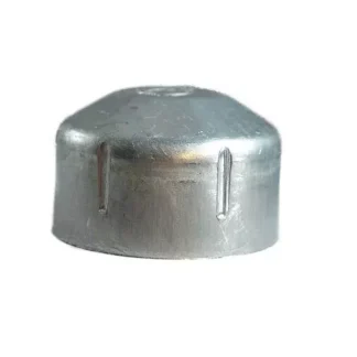 32NB galvanised round steel fence post cap