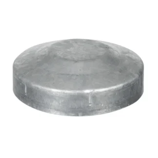 80NB galvanised round steel fence post cap heavy duty