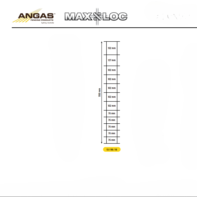 Maxloc 1311515 spacing