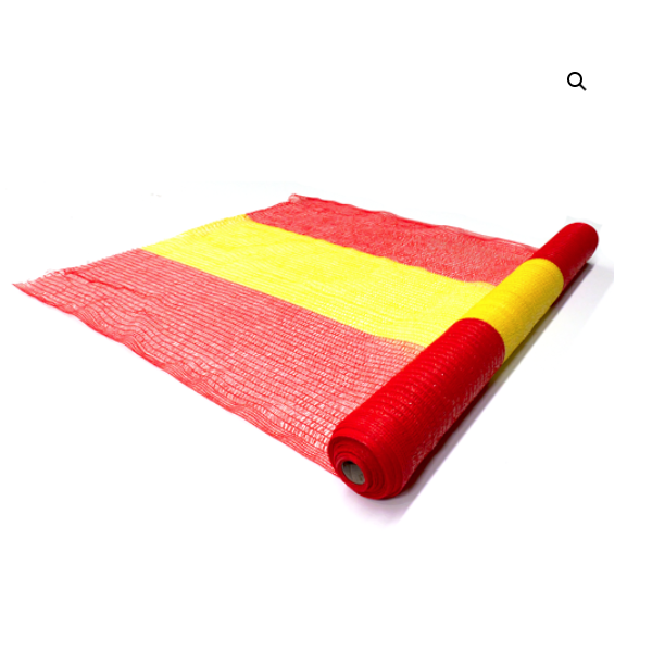 Safety barrier mesh 0.9m x 50m red and yellow roll onion netting Australia
