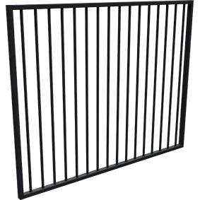 Black Aluminium Access Gate 1200x1470mm (Adjustable Gate Style creates overall gate width of 1515mm)