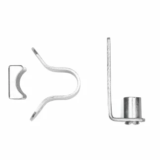 Round Post Farm Gate Hinge Set - Galvanised Gudgeon and Top Strap for round timber fence posts